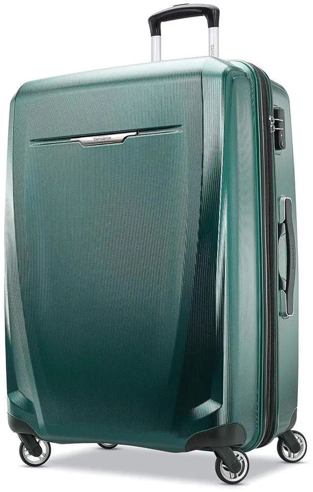 Main image of Samsonite Winfield 3 DLX Hardside Expandable Luggage with Spinners, Checked-Large 28-Inch, Emerald