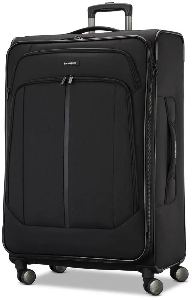 Main image of Samsonite Ascella 4 Large Checked Suitcase - Black