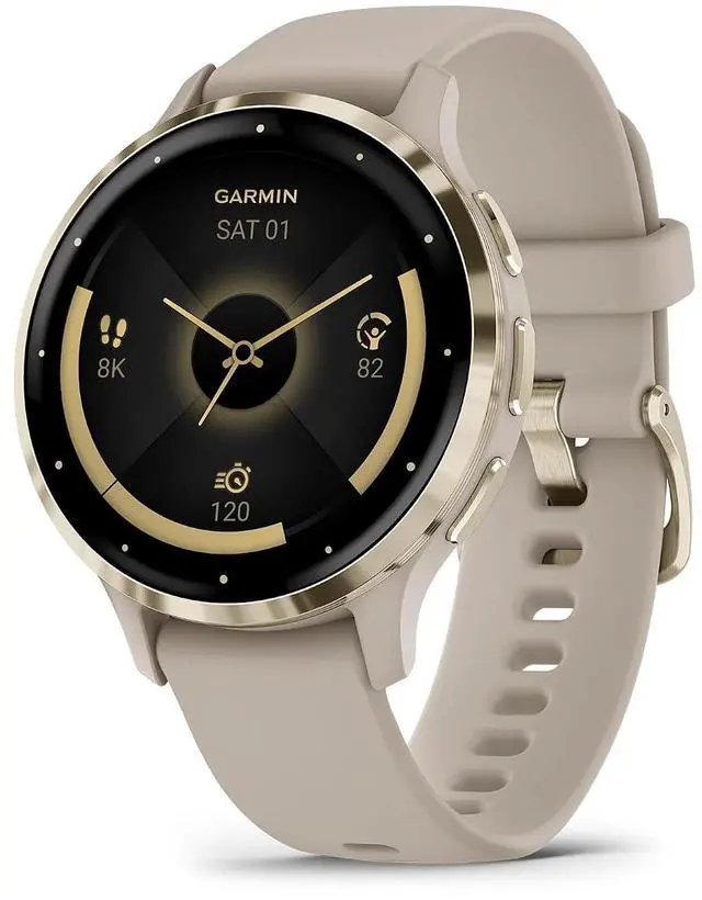 Main image of Garmin Venu® 3S, Premium Fitness Smartwatch, 41mm, French Gray | Body Battery Energy Monitoring, Sleep Coach, Built-In Sports Apps, Built-In Speaker & Mic, Workout Benefit & Recovery Time