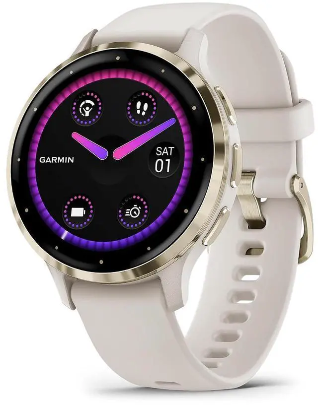 Main image of Garmin Venu® 3S, Premium Fitness Smartwatch, 41mm, Ivory | Body Battery Energy Monitoring, Sleep Coach, Built-In Sports Apps, Built-In Speaker & Mic, Workout Benefit & Recovery Time