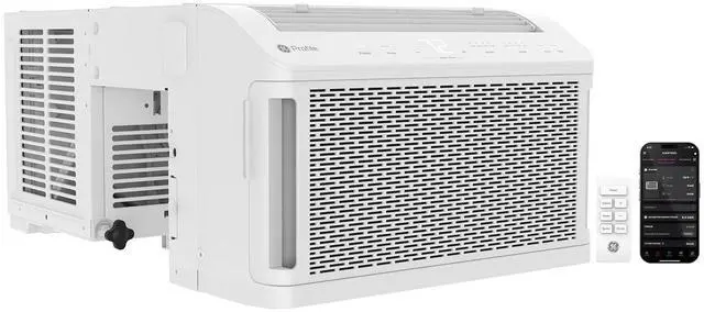 Main image of GE Profile ClearView Window Air Conditioner Unit, 8,300 BTU, Energy Efficient Cooling up to 350 sq ft., Ultra Quiet, SMART Home Capable, Includes Remote, White