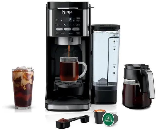 Main image of Ninja Drip Coffee Maker, DualBrew Pro Hot & Iced, Black, CFP101 | Single Serve to Carafe, Brew with Pods & Grounds, Compatible with K Cups, 3 Brew Styles, 60oz Removable Reservoir