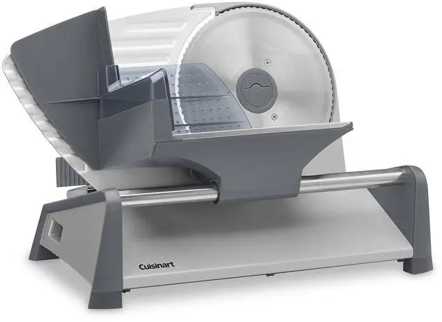 Main image of Cuisinart Kitchen Pro Food Slicer, Meat Slicer with Slice Control Knob Adjusts from 1/32" to 1/2" to Slice Bread, Roasts, and Firm Cheeses, Removable 7.5" Stainless Steel Cutting Blade, FS-75, Gray