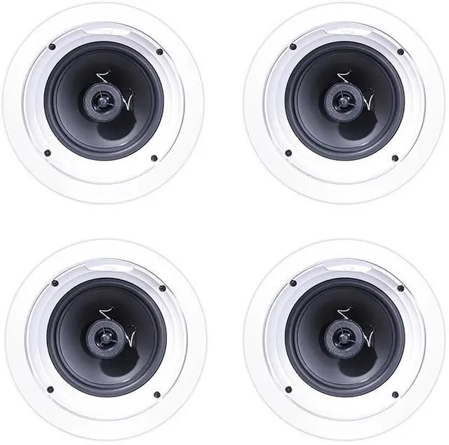 Main image of Klipsch R-1650-C in-Ceiling Speaker - White (4-Pack) Compact, Easy to Install, Durable