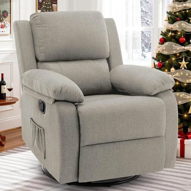 Main image of Korser Recliner Chair, 360 Swivel Rocker Chair for Adults, Small Rocking Recliner for Small Spaces, Upholstered Fabric Glider Recliner Nursery
