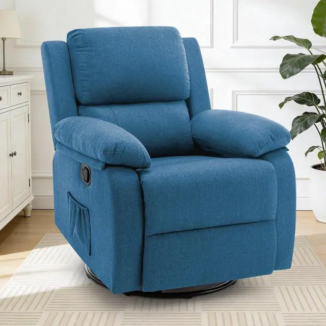 Main image of Korser Recliner Chair, 360 Swivel Rocker Chair for Adults, Small Rocking Recliner for Small Spaces, Upholstered Fabric Glider Recliner Nursery