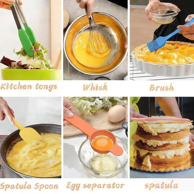 Alt view image 5 of 7 - Umite Chef Thickened Heavy-Duty 26pcs Stainless Steel Bowl, Mixing Bowl Set with Lid, Grater Attachment, Colorful Non-Slip Bottom and Kitchen Gadget Set, Sizes 7, 4, 2.5, 2.0, 1.5, 1QT