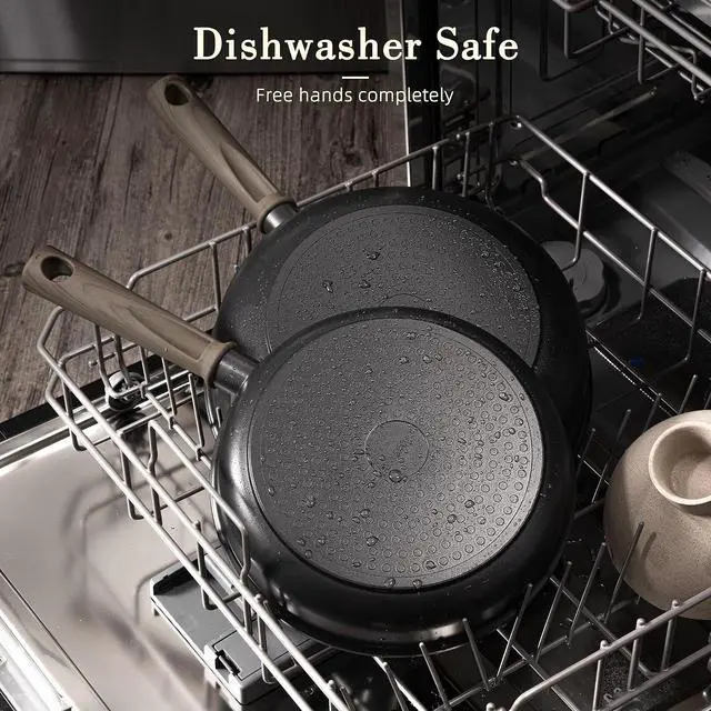 Alt view image 7 of 7 - Astercook 19 Pcs Pots and Pans Set Non Stick, Black Titanium Induction Kitchen Cookware Sets, Non toxic Healthy Kitchen Cooking Set with Frying Pans Set, PTFE PFOA PFOS Free, Fathers Day Gift for Men