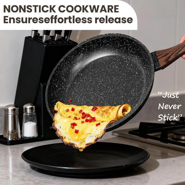 Alt view image 6 of 7 - Pots and Pans Set Non Stick, 31 Piece Kitchen Induction Cookware & Bakeware Set, Nonstick Kitchen Cooking Pans Set with Frying Pans Set Grill Pan Saucepan Baking Sheet & Utensils, PFOA Free