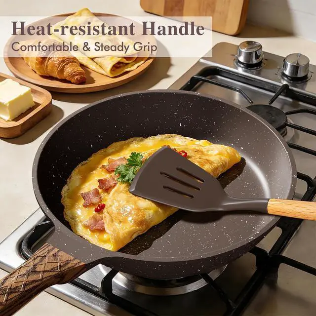 Alt view image 4 of 7 - Umite Chef 26PCS Pots and Pans Set Non Stick, Nonstick Cookware Sets, Induction Cook Ware, Includes Steamer & Silicone Utensils, Housewarming Gift, Kitchen Cooking Sets w/Frying pan (PFOS, PFOA Free)