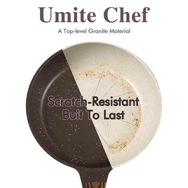 Alt view image 7 of 7 - Umite Chef 26PCS Pots and Pans Set Non Stick, Nonstick Cookware Sets, Induction Cook Ware, Includes Steamer & Silicone Utensils, Housewarming Gift, Kitchen Cooking Sets w/Frying pan (PFOS, PFOA Free)