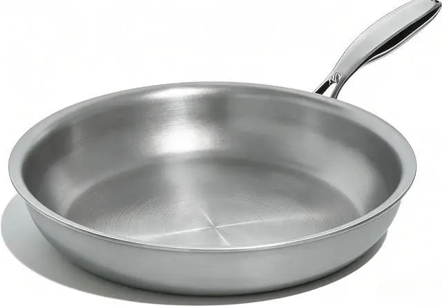Main image of Umite Chef 12 inch 5 Ply Stainless Steel Frying Pan Non-Toxic PFOA&PTFE Free Skillets, Professional Cookware- Oven Safe & Induction Compatible, Fast & Even Heat, Heavy Duty, Cool Grip Handles