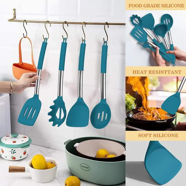 Alt view image 6 of 7 - Silicone Kitchen Utensils Set, Umite Chef 43 pcs Cooking Utensils for Nonstick Cookware, Kitchen Tools-Silicone Utensil for Cooking Kitchen Set for Home Kitchen Accessories Set