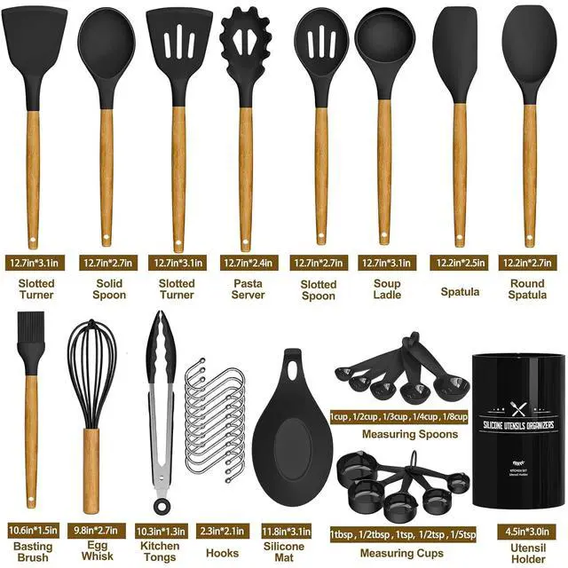 Alt view image 2 of 7 - Umite Chef 33Pcs Kitchen Cooking Utensils Set and 26pcs Mixing Bowls with Lids Set