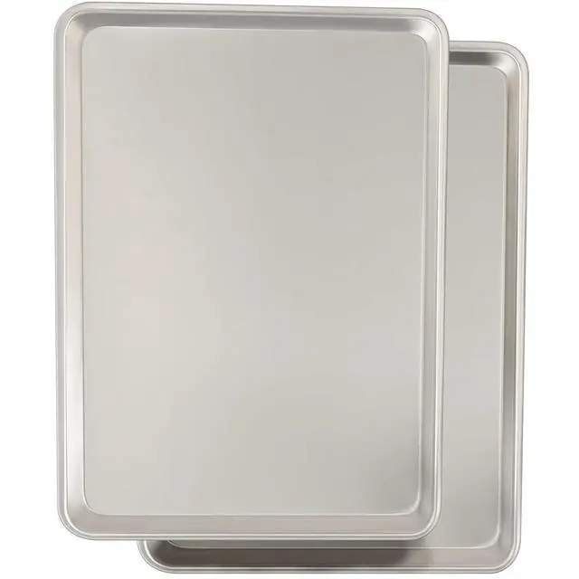 Alt view image 2 of 7 - Commercial Quality Baking Sheet Pan Set, Natural Aluminum Cookie Sheet, Mixing Bowls with Airtight Lids Set,