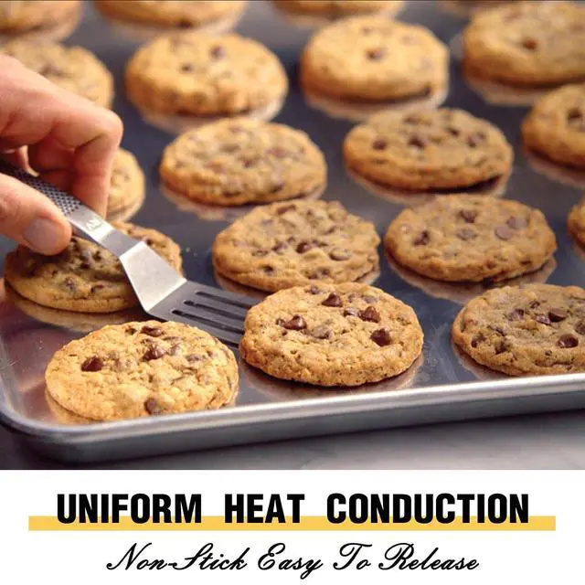Alt view image 5 of 7 - Commercial Quality Baking Sheet Pan Set, Natural Aluminum Cookie Sheet, Mixing Bowls with Airtight Lids Set,