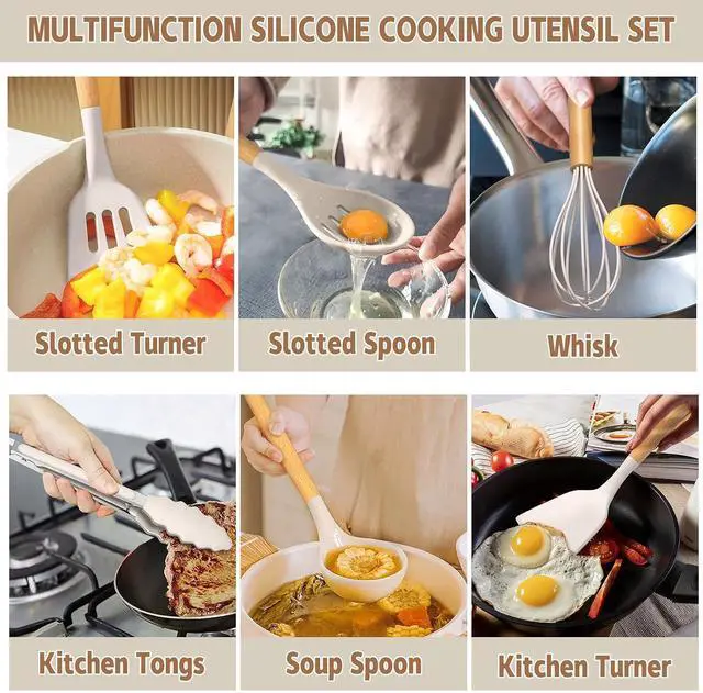 Alt view image 4 of 7 - Umite Chef Kitchen Cooking Utensils Set Mixing Bowls with Airtight Lids Set with Grater Attachments