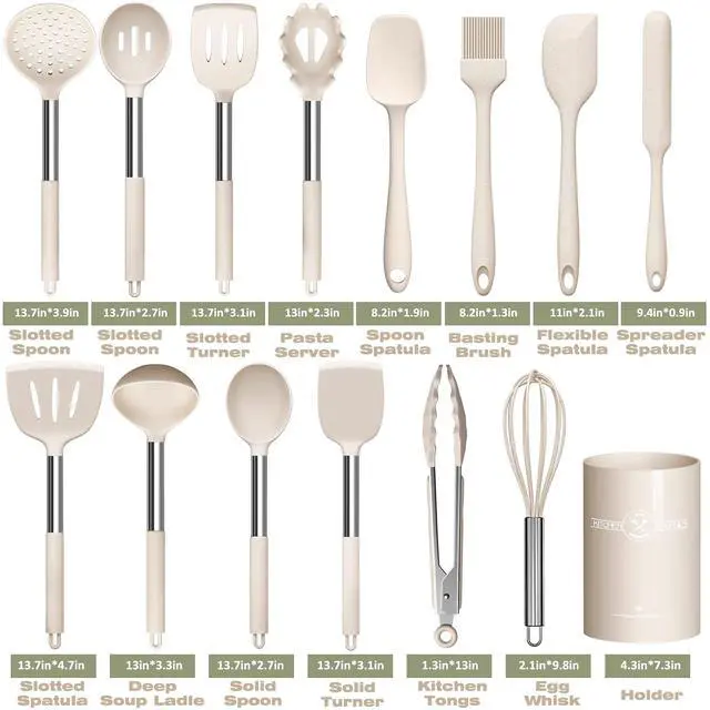 Alt view image 4 of 7 - Umite Chef Kitchen Cooking Utensil Set Mixing Bowls with Airtight Lids Set