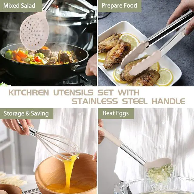 Alt view image 6 of 7 - Umite Chef Kitchen Cooking Utensil Set Mixing Bowls with Airtight Lids Set