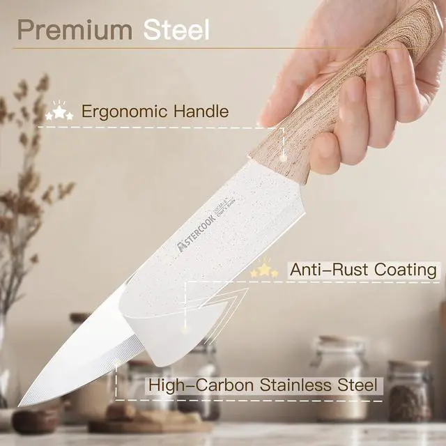 Alt view image 6 of 7 - Astercook 23 Pcs Pots and Pans Set Non Stick with 13 Pieces Kitchen Knives Set