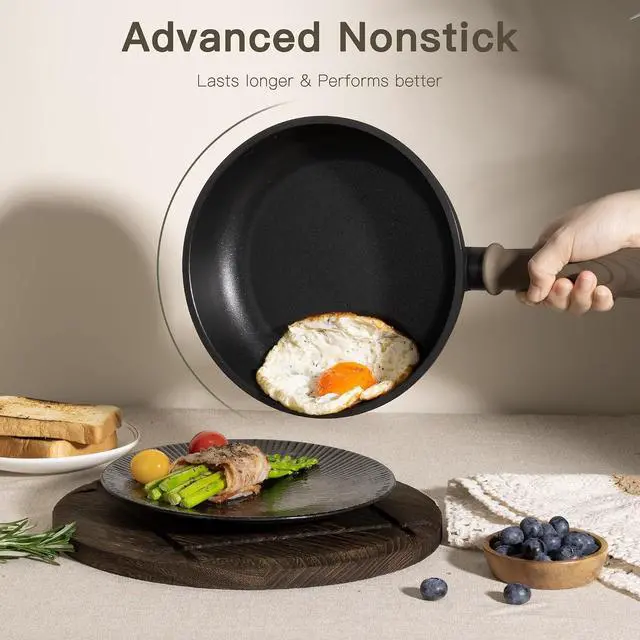 Alt view image 5 of 7 - Astercook 18-Piece Pots and Pans Set, Black Titanium Induction Nonstick Cookware Set, Oven Safe to 480°F, Induction Compatible & Dishwasher Safe, Kitchen Cooking Set for RV Trips, Camping and Picnic