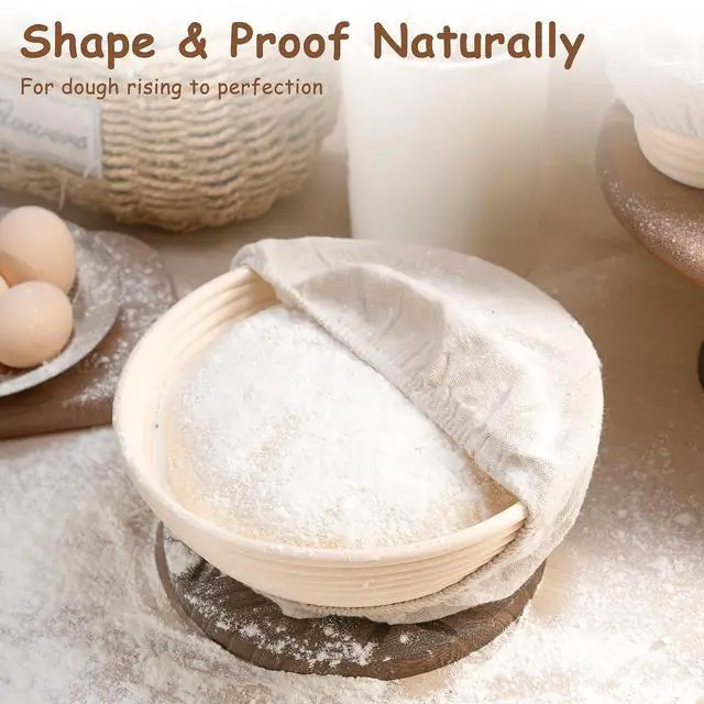 Alt view image 4 of 7 - Astercook 56-Piece Sourdough Starter Kit, Sourdough Bread Baking Supplies with Round & Oval Banneton Bread Proofing Baskets, Bread Making Kit - Perfect Baking Gifts for Beginners & Home Bakers