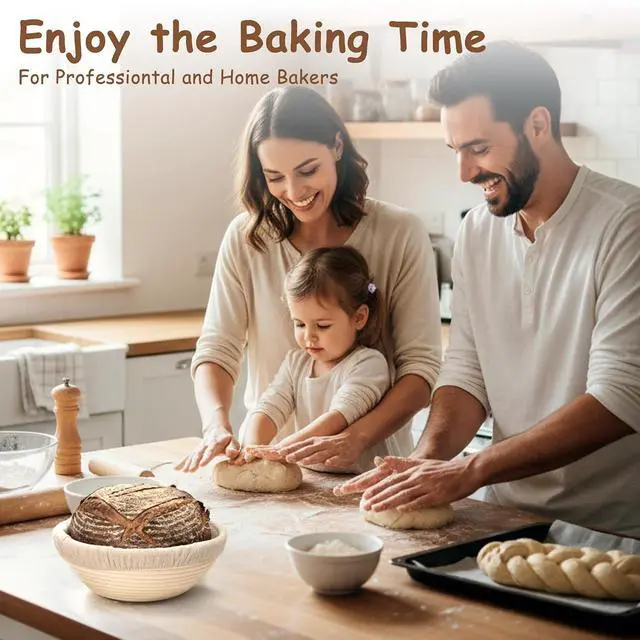 Alt view image 6 of 7 - Astercook 56-Piece Sourdough Starter Kit, Sourdough Bread Baking Supplies with Round & Oval Banneton Bread Proofing Baskets, Bread Making Kit - Perfect Baking Gifts for Beginners & Home Bakers