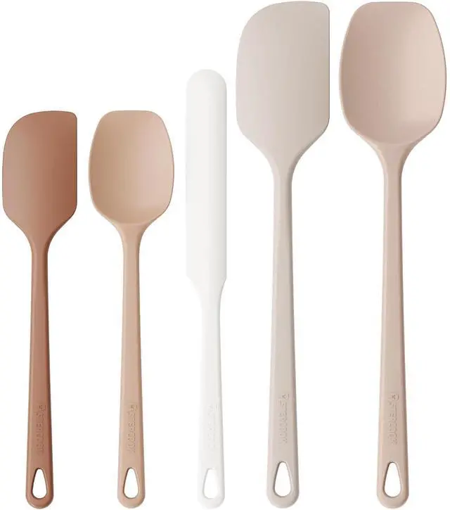 Main image of Astercook 5-Piece Silicone Spatula Set, 560°F Heat Resistant Rubber Spatulas with Stainless Steel Core, Nonstick Safe & Dishwasher Safe Baking Spatula Set for Cooking & Mixing, Macaron Pastel Colors