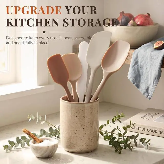 Alt view image 6 of 7 - Astercook 5-Piece Silicone Spatula Set, 560°F Heat Resistant Rubber Spatulas with Stainless Steel Core, Nonstick Safe & Dishwasher Safe Baking Spatula Set for Cooking & Mixing, Macaron Pastel Colors