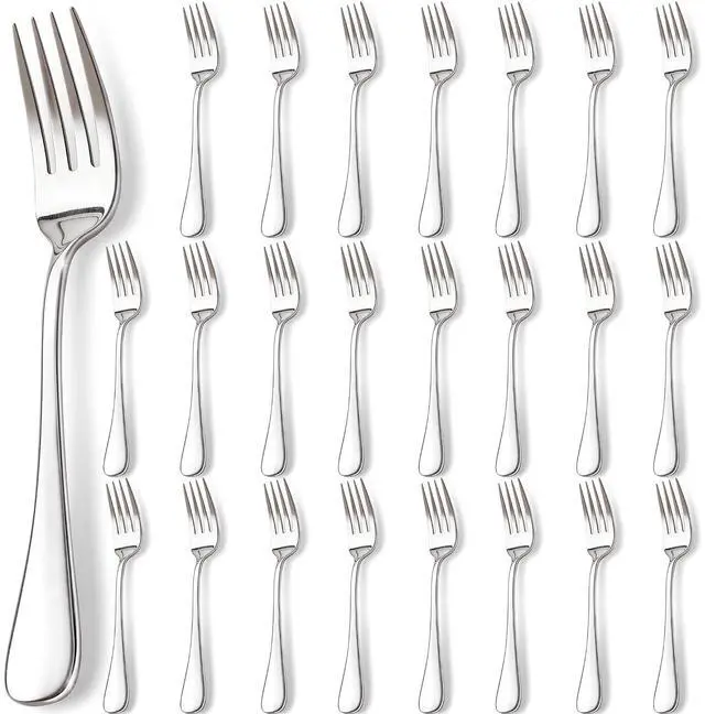Main image of Astercook Dinner Fork Set, 24-Piece Premium Food-Grade Stainless Steel Forks Silverware, Mirror Polished & Dishwasher Safe, Heavy Duty Flatware Ideal for Kitchen, Restaurant & Party Use