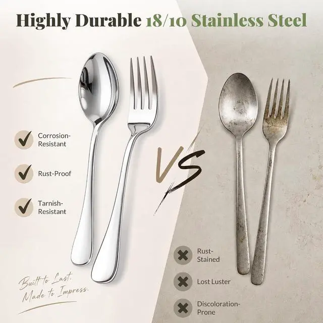 Alt view image 6 of 7 - Astercook Dinner Fork Set, 24-Piece Premium Food-Grade Stainless Steel Forks Silverware, Mirror Polished & Dishwasher Safe, Heavy Duty Flatware Ideal for Kitchen, Restaurant & Party Use