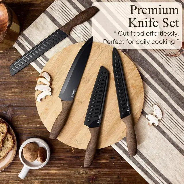 Alt view image 5 of 7 - CAROTE 38pcs Pots and Pans Set Non Stick, Cookware Set Detachable Handle | Knife Set, Induction Compatible, Dishwasher & Oven Safe, Space Saving, Camping Cooking Set, Kitchen Set, Black
