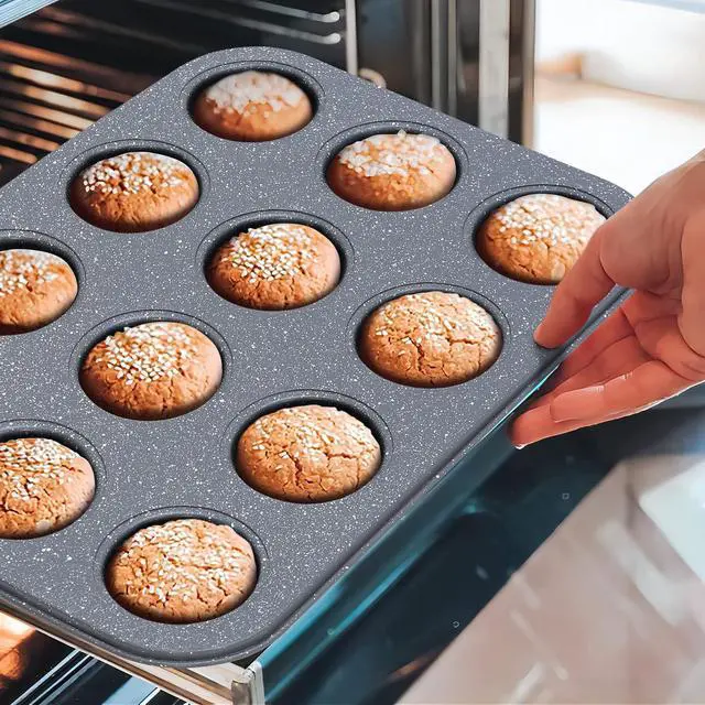 Alt view image 5 of 7 - Kitchen Academy 30 Piece Induction Cookware & Bakeware Set | Non Toxic Pots and Pans Set Non Stick, Grey Granite Cooking Pans Set, PFOA & PFAS Free