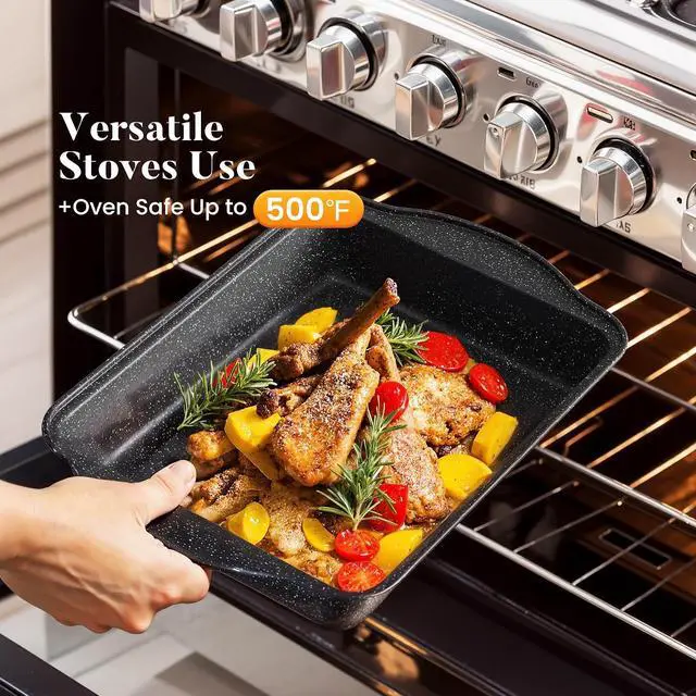 Alt view image 3 of 7 - Kitchen Academy 30Pcs Bakeware & Cookware Set + 24 Pcs Stoneware Dinnerware Sets for 8