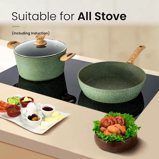 Alt view image 3 of 7 - Kitchen Academy 30Pcs Bakeware & Cookware Set + 10Pcs Rv Pots and Pans Set with Removable Handle Cookware Sets