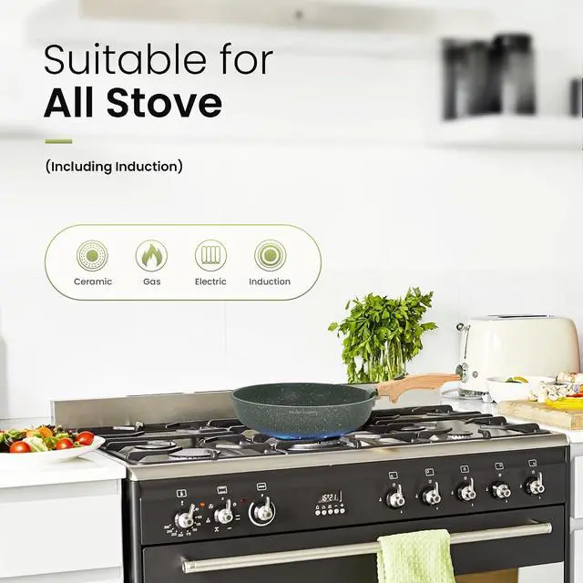 Alt view image 6 of 7 - Kitchen Academy 30Pcs Bakeware & Cookware Set + 10Pcs Rv Pots and Pans Set with Removable Handle Cookware Sets