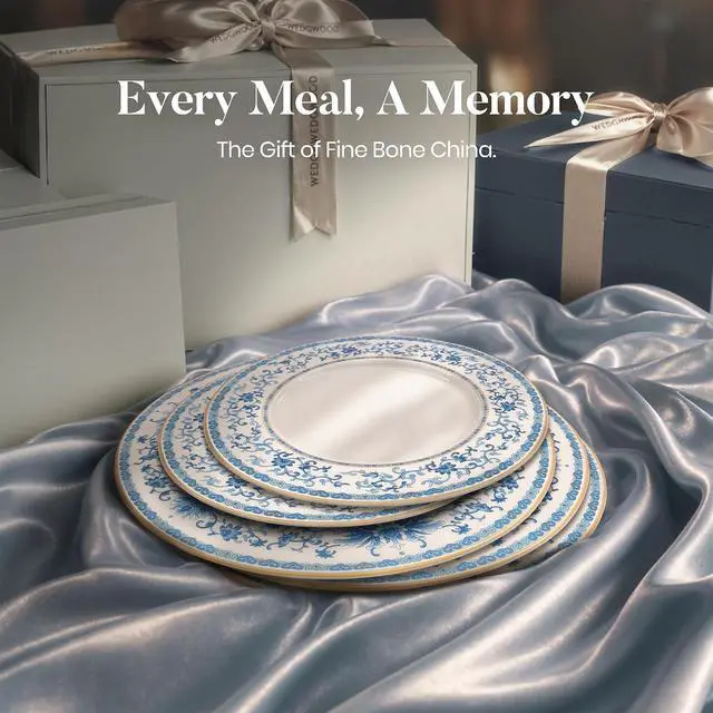 Alt view image 7 of 7 - Kitchen Academy 24-Piece Fine Bone China Dinnerware Set for 8 | Luxury Handmade Non Toxic Plates and Bowls Sets, Lightweight Chip Resistant Dishes Set, Oven, Dishwasher & Microwave Safe