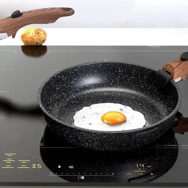 Alt view image 7 of 7 - Pots and Pans Set Non Stick 12 Pieces & 10 Pieces RV/Camping Cookware Sets