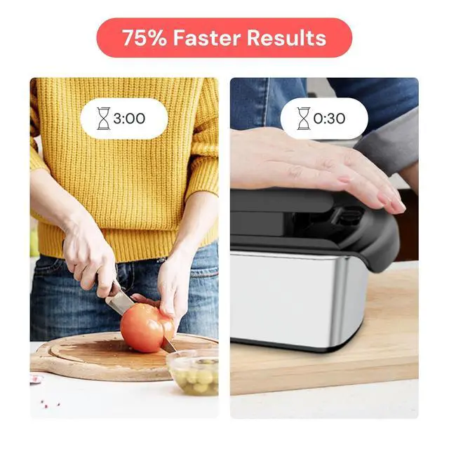 Alt view image 3 of 7 - Fullstar Pro Original Vegetable Chopper & Mandoline Slicer Kitchen Gadget | 8 in 1 Veggie Slicer, Onion & Fruit Cutter with Sharp Stainless Steel Blades & Container (Stainless Steel)