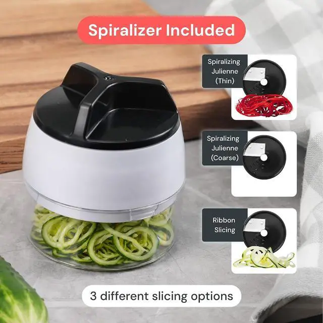 Alt view image 5 of 7 - Fullstar Pro XL Vegetable Chopper & Mandoline Slicer w Pull-Out Catch Tray | 11 in 1 Veggie, Onion & Fruit Slicer, Dicer & Grater with Sharp Stainless Steel Blades - XL Food Prep Set ((White)