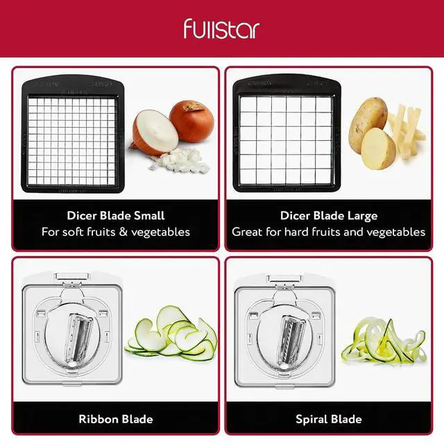 Alt view image 2 of 7 - fullstar Bundle: Chopper and 2pc Blade Replacement Set