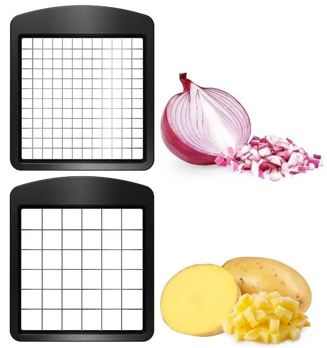 Alt view image 3 of 7 - Fullstar All-in-1 Vegetable Chopper (5 in 1, Black/White) and 2pc Blade Replacement Set for Vegetable Chopper - Bundle of Chopper and Dice Blade Replacement (Big and Small Dice) - Kitchen Gadgets