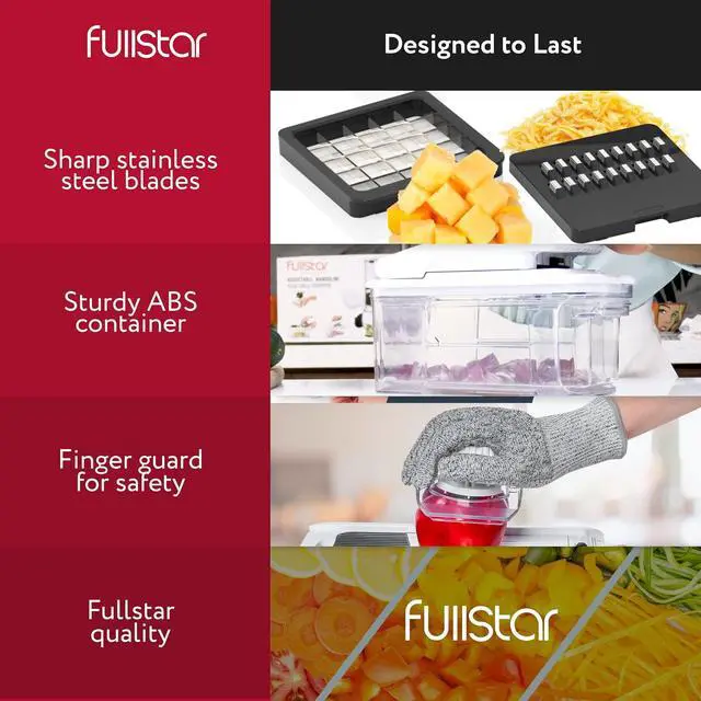 Alt view image 6 of 7 - Fullstar All-in-1 Vegetable Chopper (5 in 1, Black/White) and 2pc Blade Replacement Set for Vegetable Chopper - Bundle of Chopper and Dice Blade Replacement (Big and Small Dice) - Kitchen Gadgets