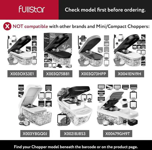 Alt view image 6 of 7 - fullstar Bundle: Chopper and 2pc Blade Replacement Set