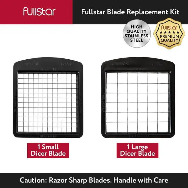 Alt view image 4 of 7 - Fullstar All-in-1 Vegetable Chopper (6 in 1, Black) and 2pc Blade Replacement Set for Vegetable Chopper - Bundle of Chopper and Dice Blade Replacement (Big and Small Dice) - Kitchen Gadgets