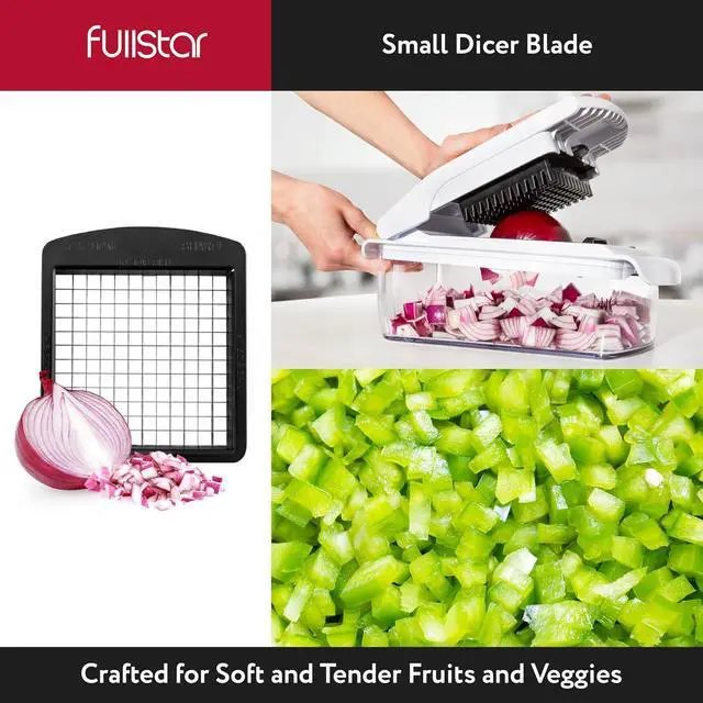 Alt view image 7 of 7 - Fullstar All-in-1 Vegetable Chopper (6 in 1, Black) and 2pc Blade Replacement Set for Vegetable Chopper - Bundle of Chopper and Dice Blade Replacement (Big and Small Dice) - Kitchen Gadgets