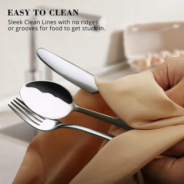 Alt view image 5 of 7 - KINGSTONE Stainless Steel Dinner Knives Set of 4, 8.9-Inch Shiny Mirror Dinner Knife with Clean Design, Heavy Duty Butter Knife, Sharp Table Knives for Home Kitchen, Restaurant Use (Pack of 3)