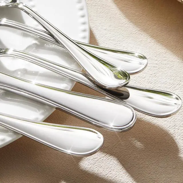 Alt view image 4 of 7 - 24-Piece 8-Inch Teardrop Dinner Forks Set, 18/10 Stainless Steel Table Fork | Forks Silverware Set, Dishwasher Safe, Ideal for Family Meals, Home Kitchen, Restaurant & Daily Dining