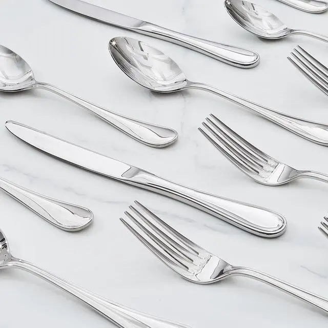 Alt view image 3 of 6 - 18/10 Stainless Steel Silverware Set for 6, 30 Piece Teardrop Flatware Set | KINGSTONE Heavy Cutlery Set, Mirror Polished Knives Forks and Spoons Utensils, Dishwasher Safe for Home Kitchen Wedding