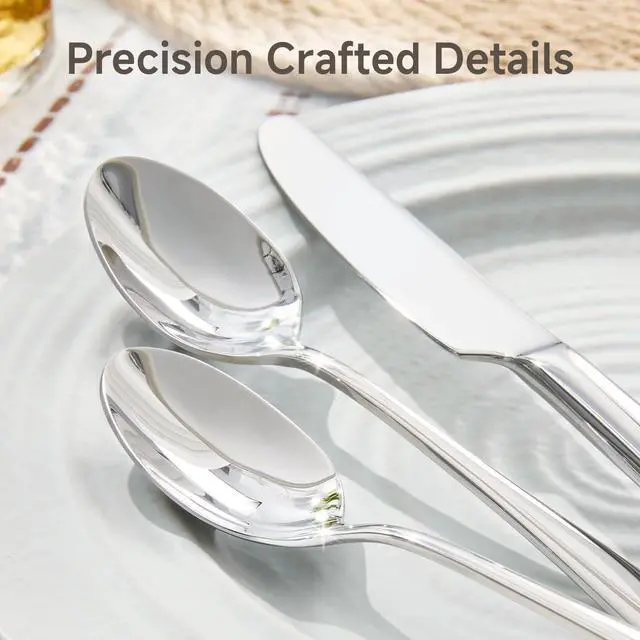 Alt view image 4 of 7 - KINGSTONE 24 Piece Teaspoons Set, 18/10 Stainless Steel Spoons | 6.91 Inch, Mirror Polished, Dishwasher Safe, Rust Resistant, for Home Kitchen, Cafes, Parties, Restaurants & Gift